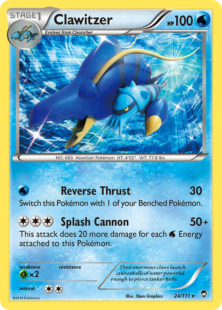 Clawitzer — XY - Furious Fists — Pokémon