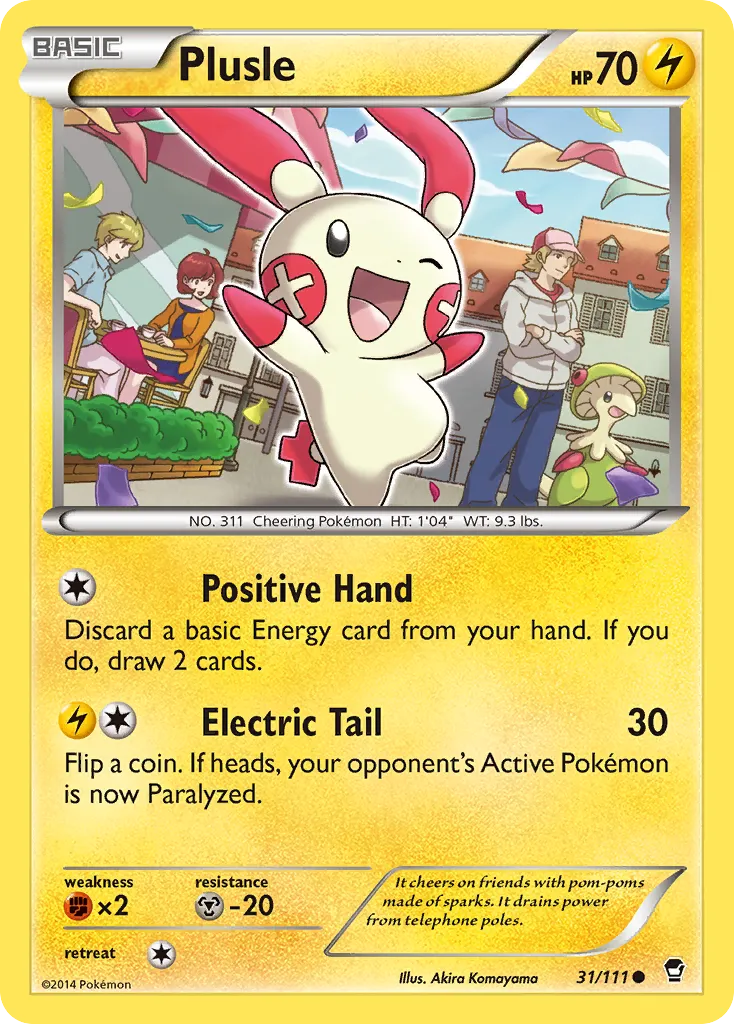Plusle — XY - Furious Fists — Pokémon