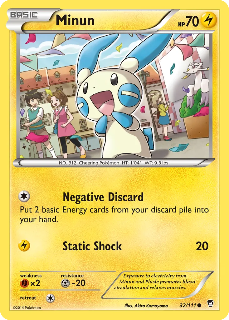 Minun — XY - Furious Fists — Pokemon