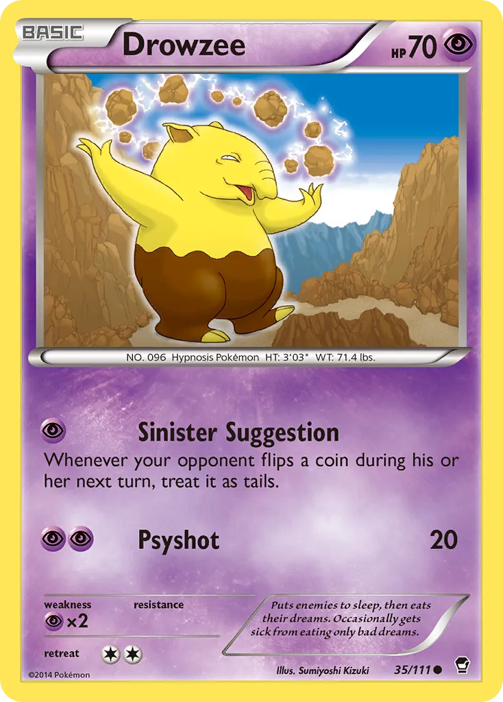 Drowzee — XY - Furious Fists — Pokémon