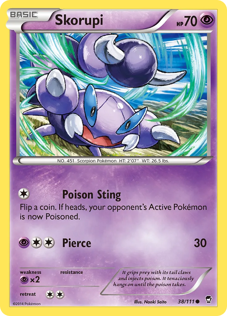 Skorupi — XY - Furious Fists — Pokemon