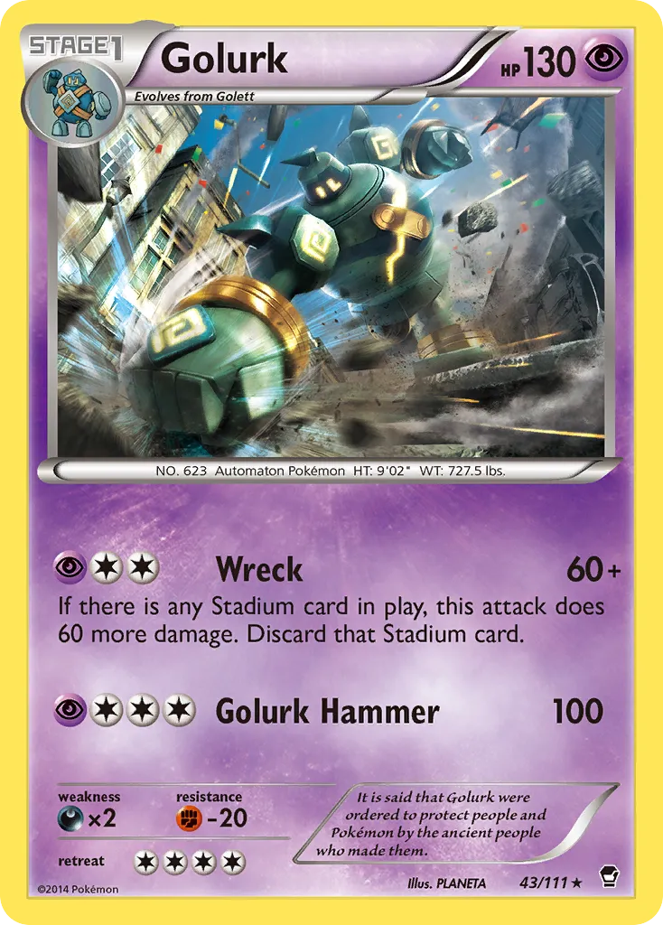 Golurk — XY - Furious Fists — Pokemon