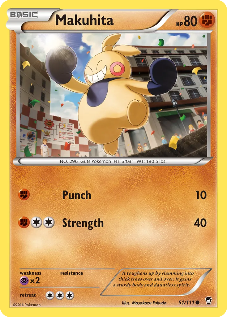 Makuhita — XY - Furious Fists — Pokémon
