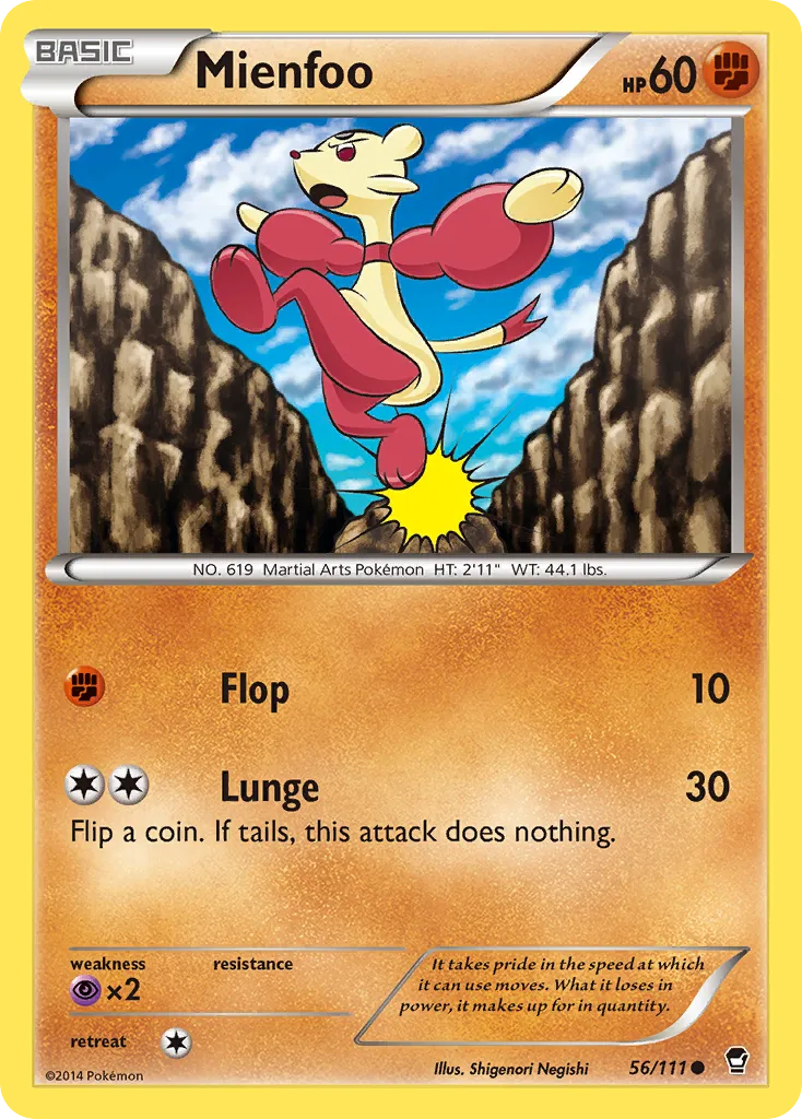 Mienfoo — XY - Furious Fists — Pokemon