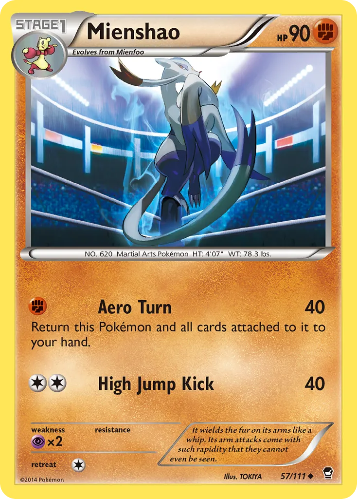 Mienshao — XY - Furious Fists — Pokémon