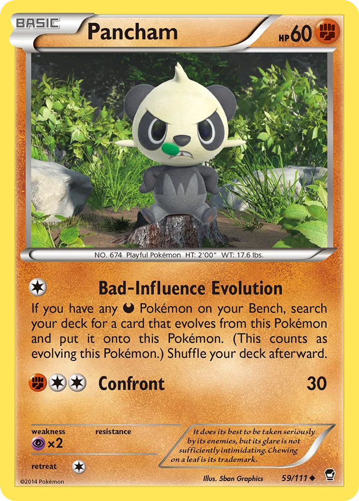 Pancham — XY - Furious Fists — Pokémon