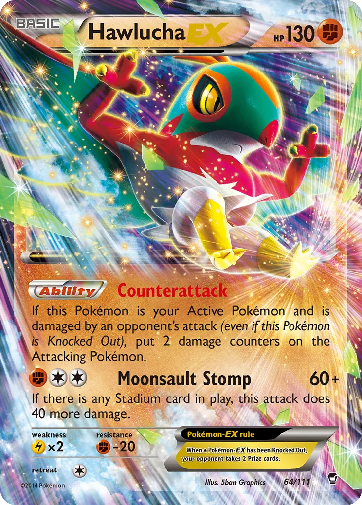 Hawlucha EX from XY - Furious Fists - Pokemon