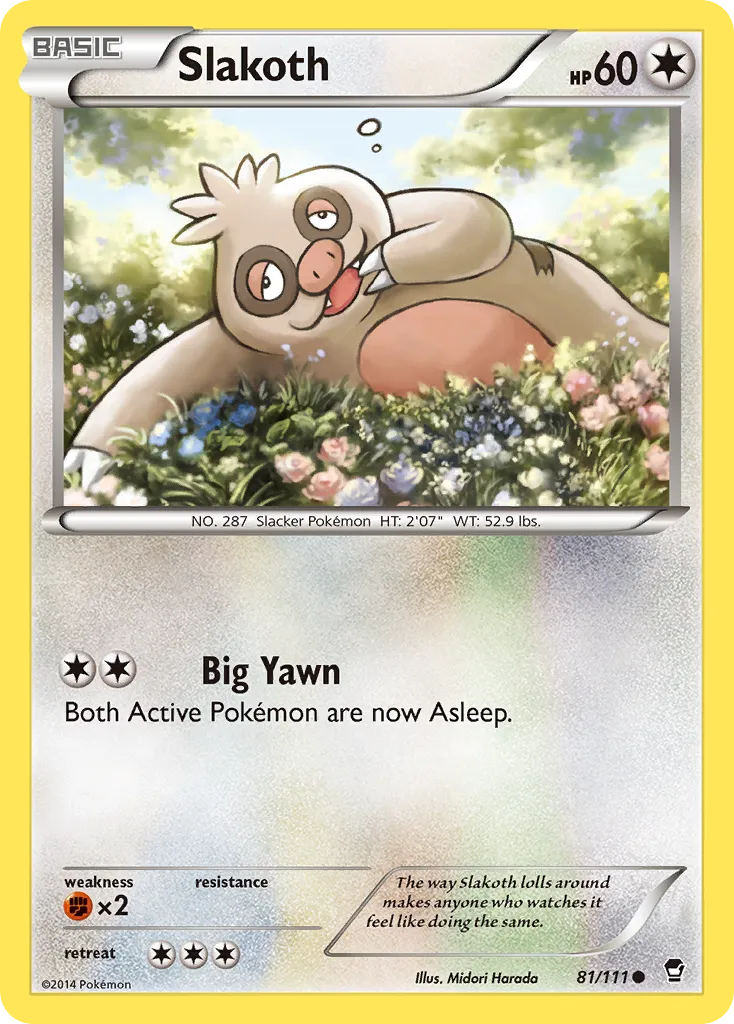 Slakoth — XY - Furious Fists — Pokémon