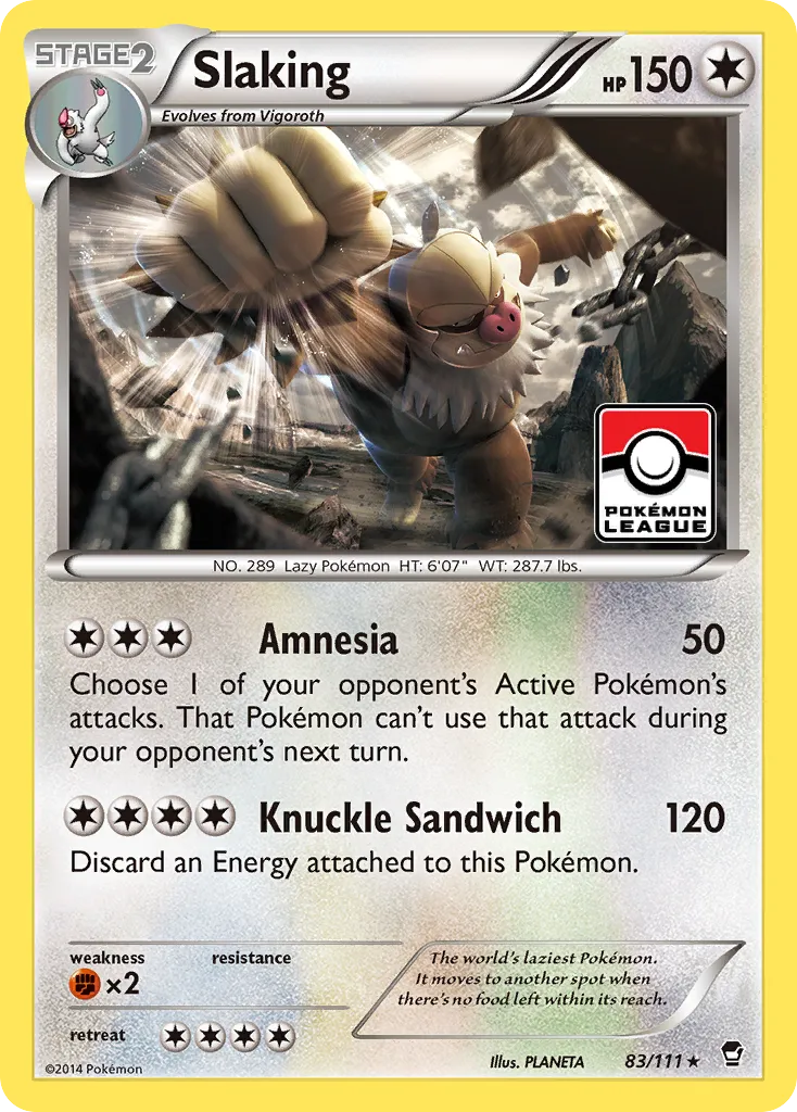 Slaking — XY - Furious Fists — Pokemon