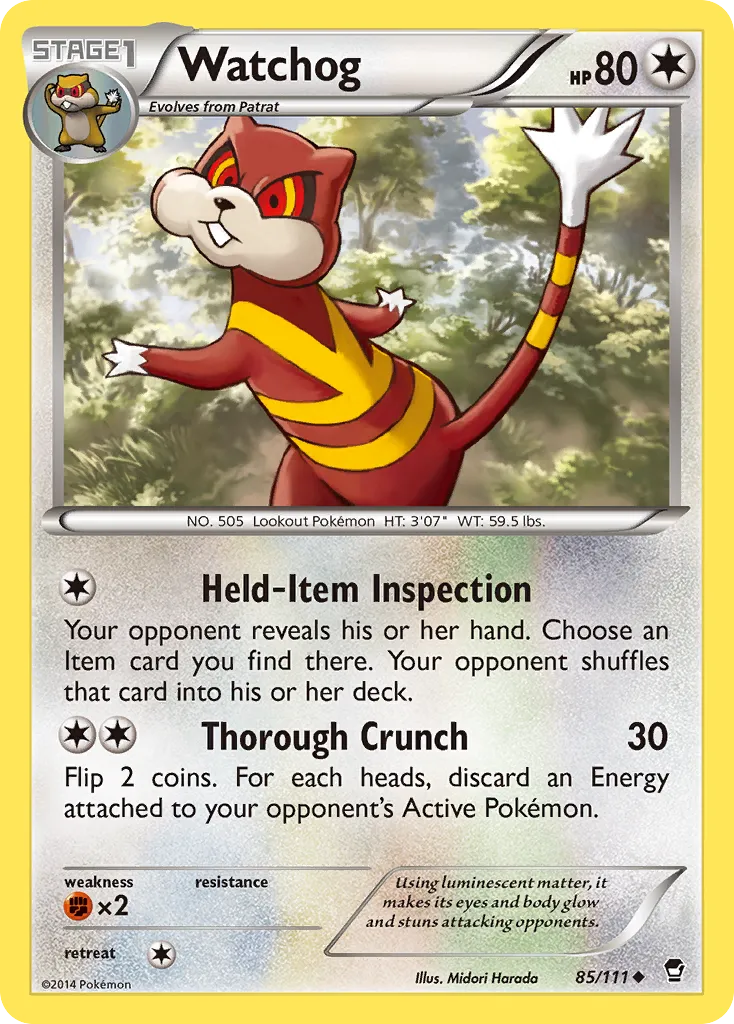 Watchog — XY - Furious Fists — Pokémon