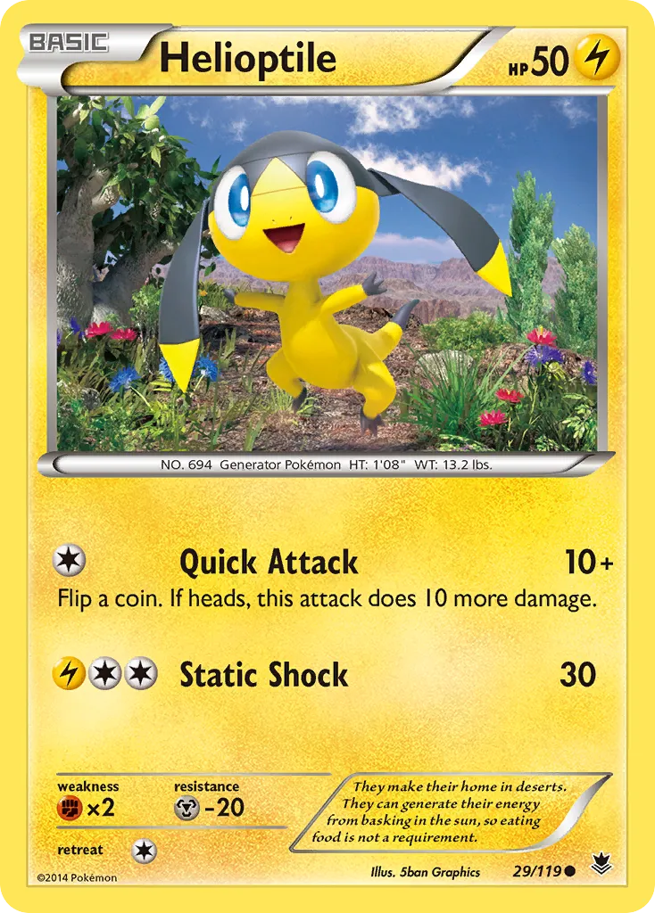 Helioptile — XY - Phantom Forces — Pokemon