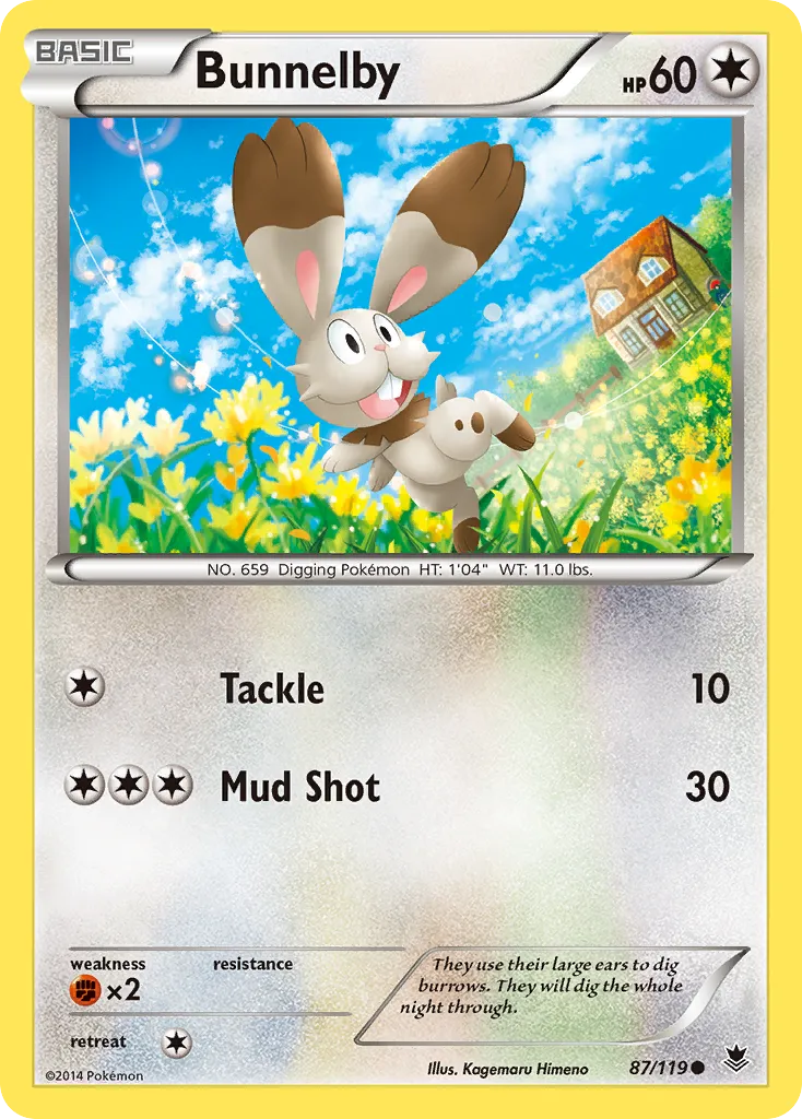 Bunnelby — XY - Phantom Forces — Pokémon