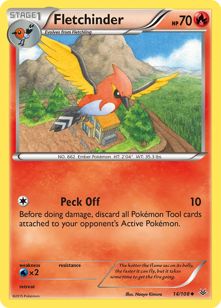 Fletchinder — XY - Roaring Skies — Pokemon