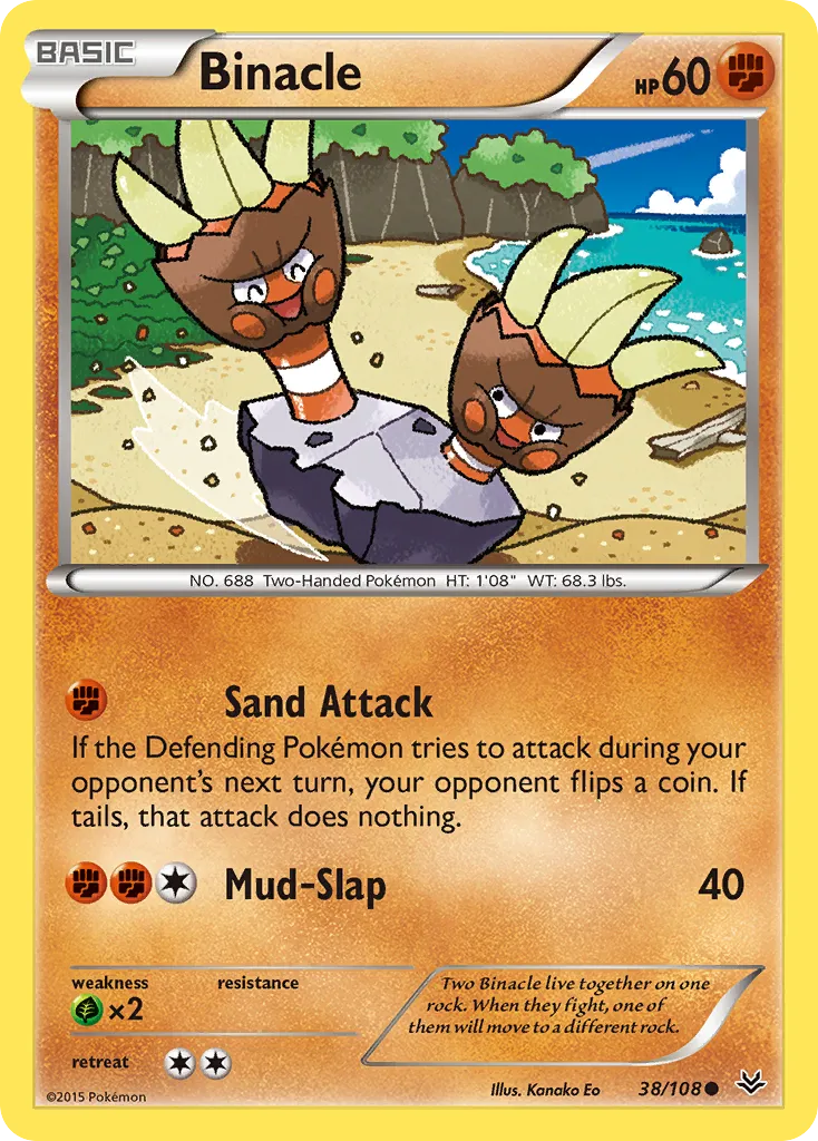 Binacle — XY - Roaring Skies — Pokémon