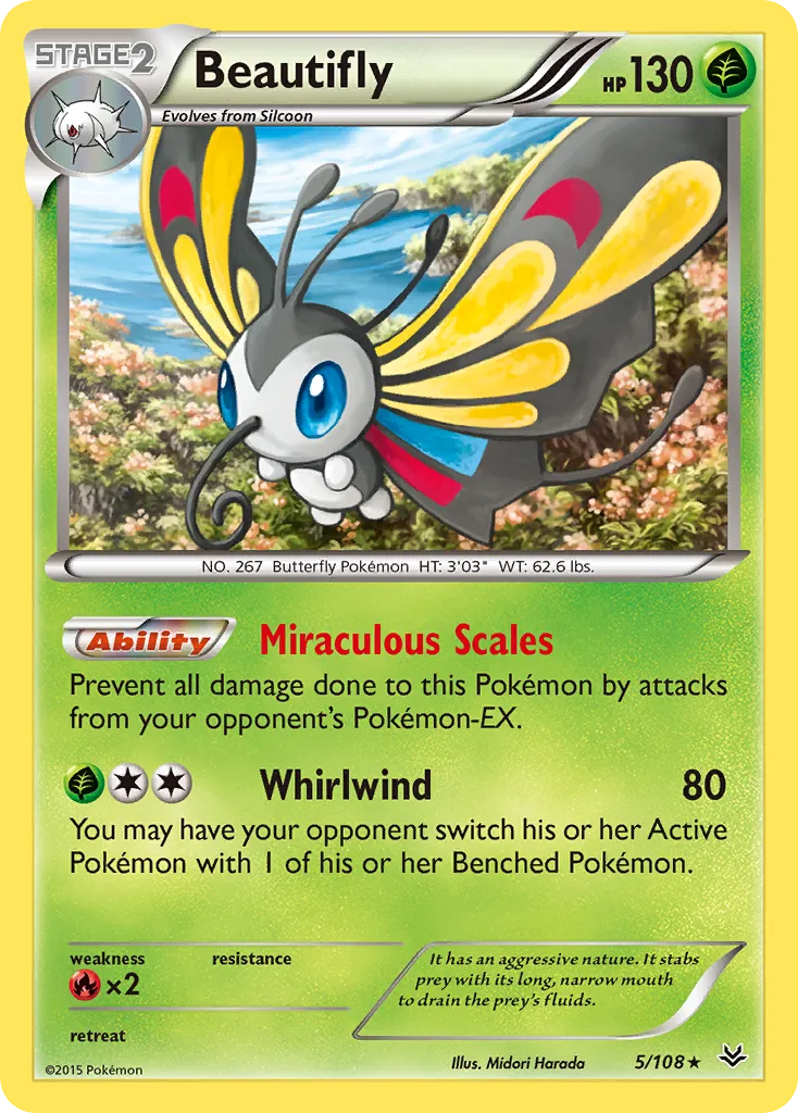 Beautifly — XY - Roaring Skies — Pokemon