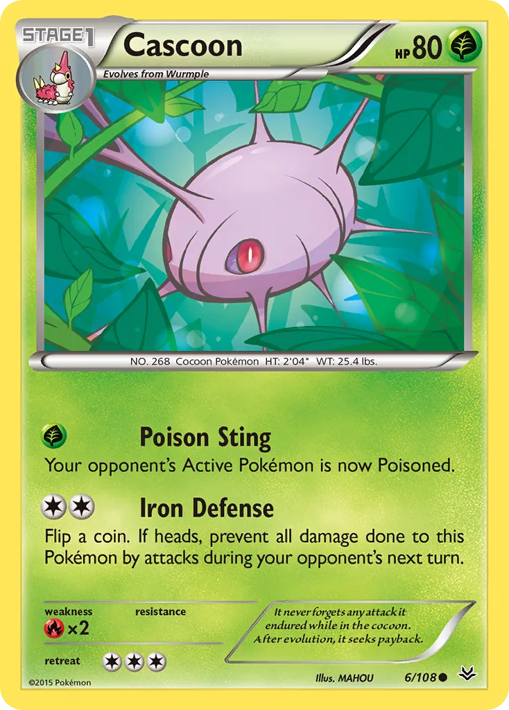Cascoon — XY - Roaring Skies — Pokémon