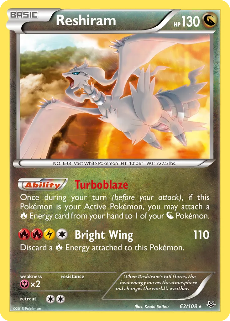 Reshiram — XY - Roaring Skies — Pokemon