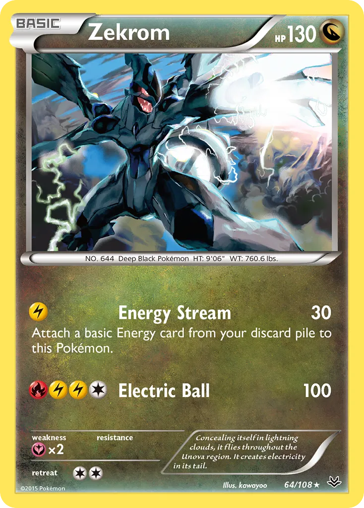 Zekrom — XY - Roaring Skies — Pokemon