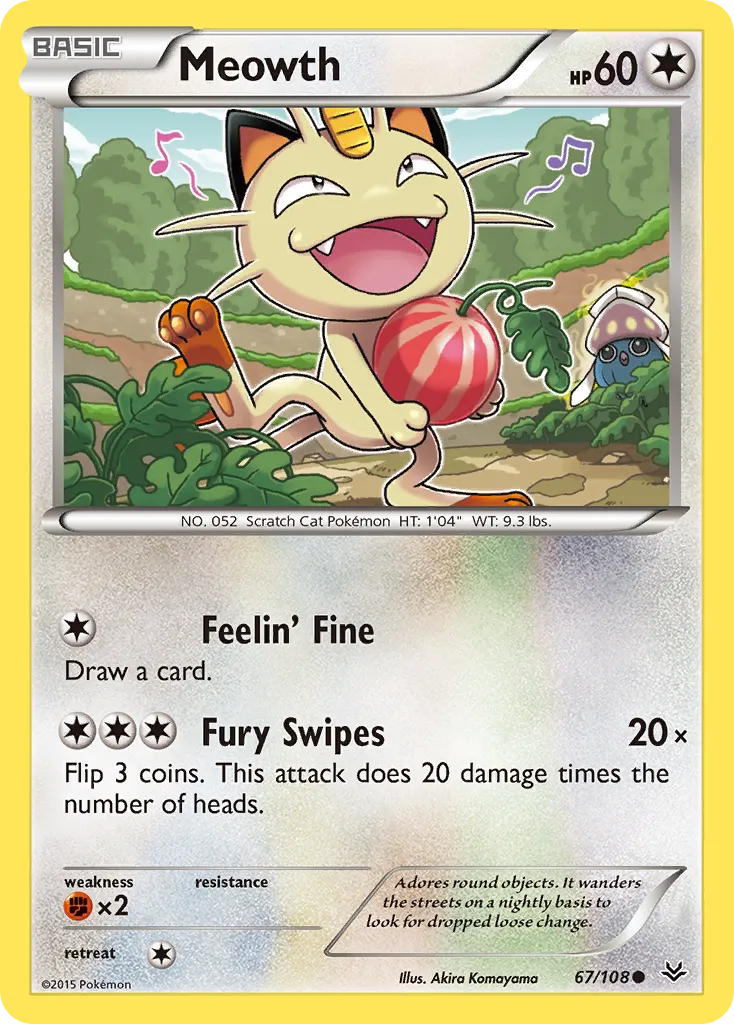 Meowth — XY - Roaring Skies — Pokemon