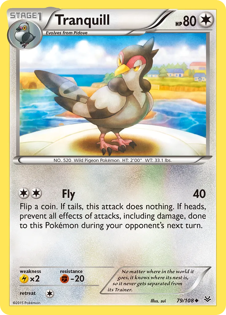 Tranquill — XY - Roaring Skies — Pokémon
