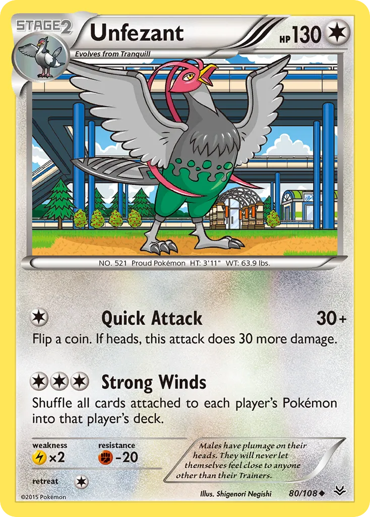 Unfezant — XY - Roaring Skies — Pokémon