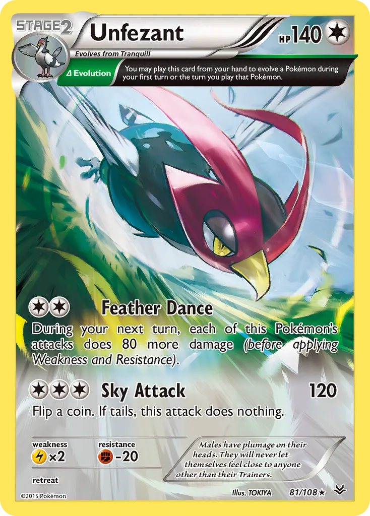 Unfezant — XY - Roaring Skies — Pokemon