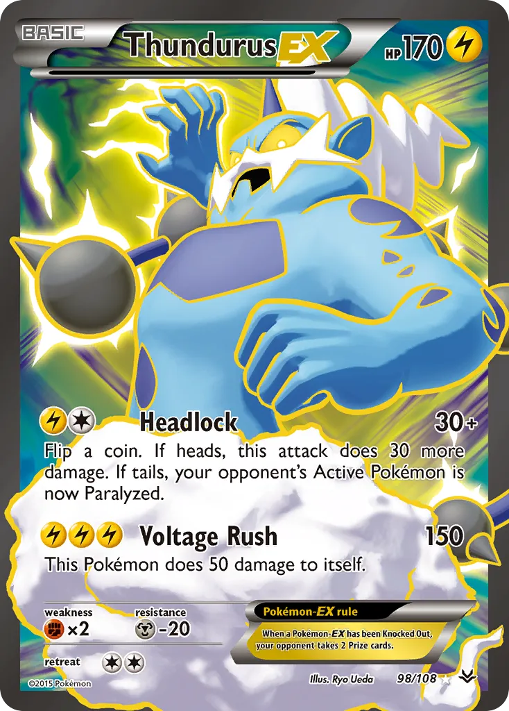 Thundurus EX — XY - Roaring Skies — Pokemon