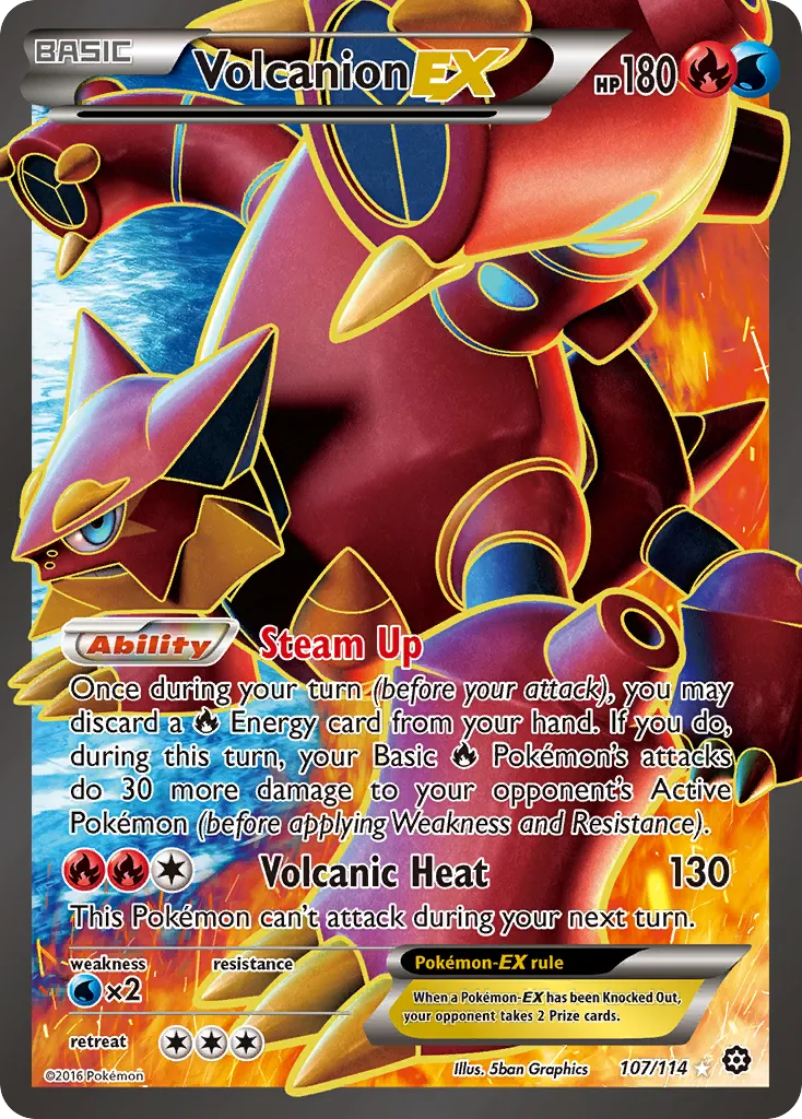 Volcanion EX — XY - Steam Siege — Pokémon
