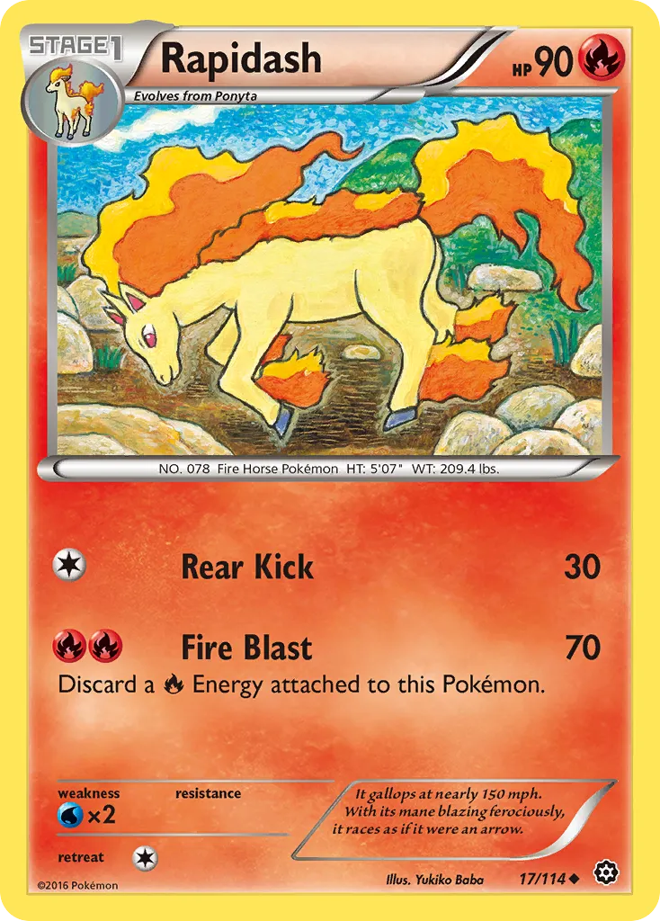Rapidash — XY - Steam Siege — Pokémon
