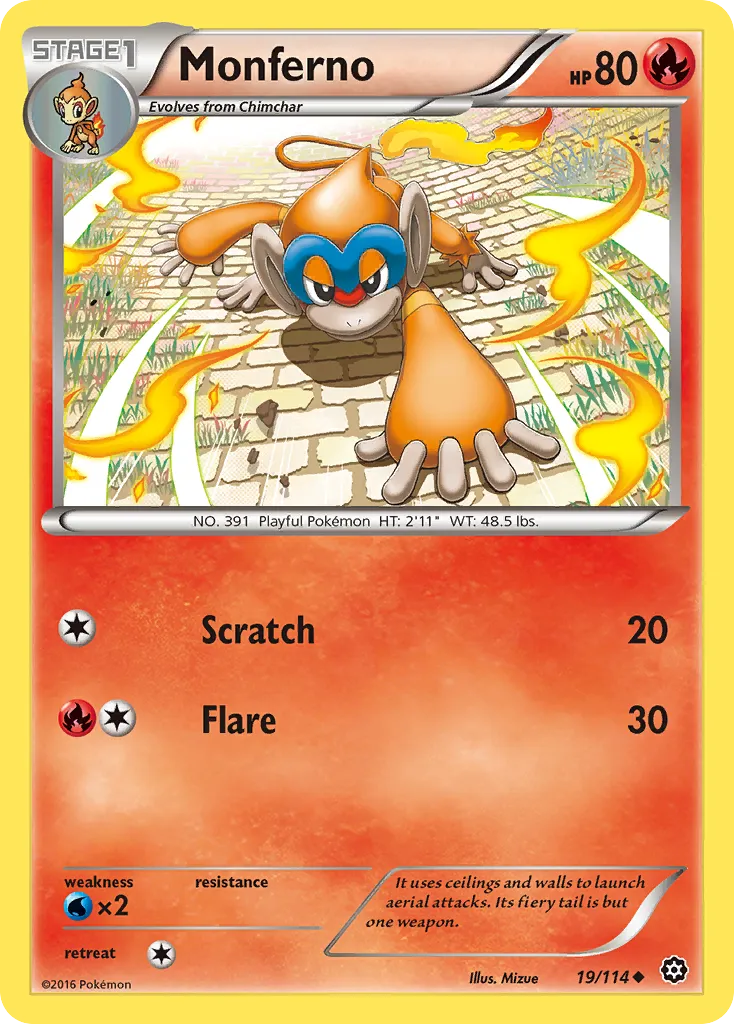 Monferno — XY - Steam Siege — Pokémon