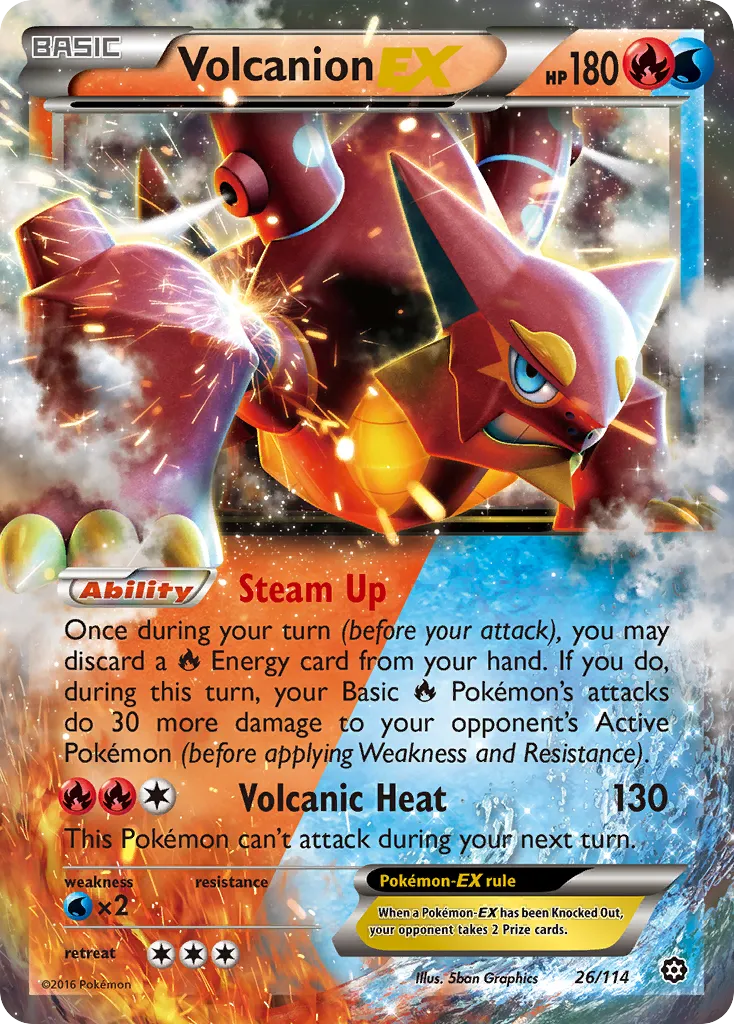 Volcanion EX — XY - Steam Siege — Pokémon