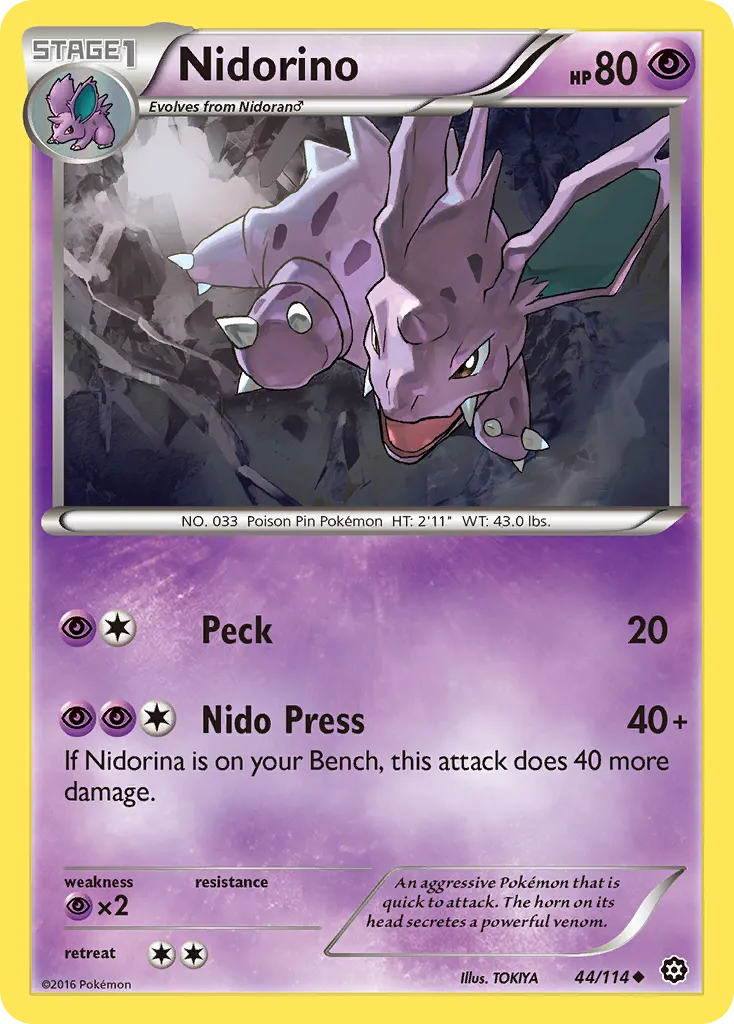 Nidorino — XY - Steam Siege — Pokémon