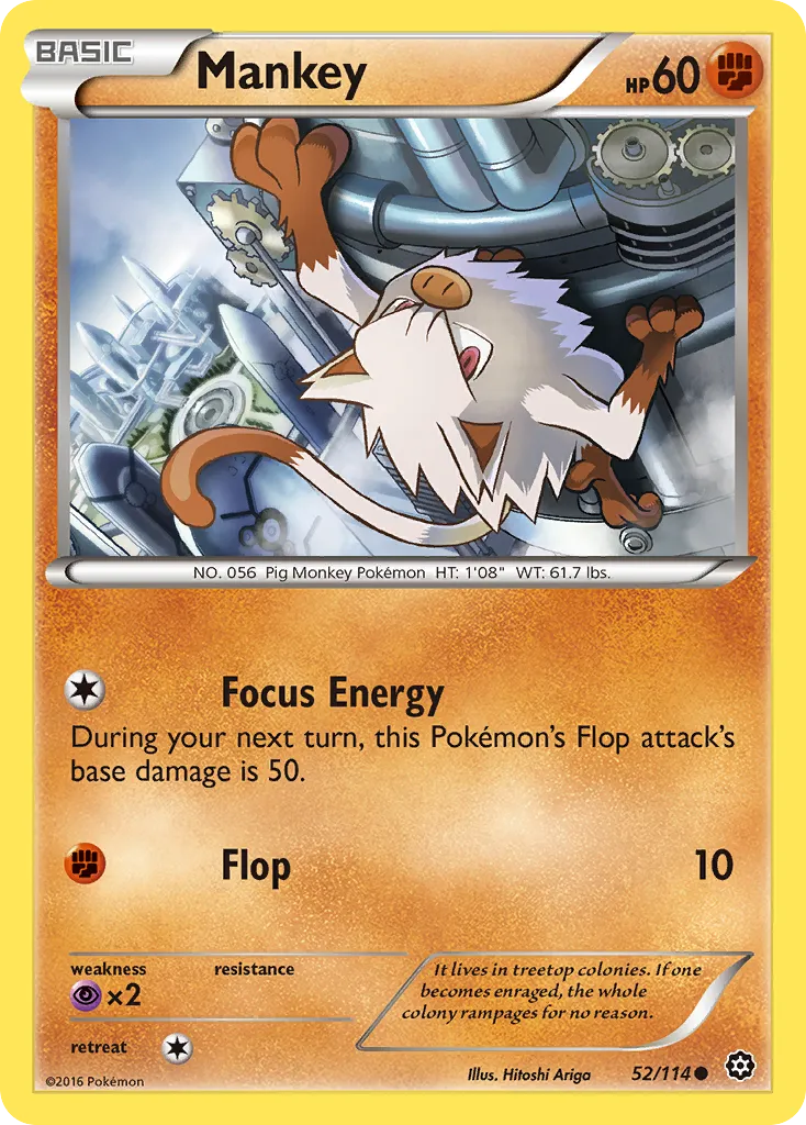 Mankey — XY - Steam Siege — Pokémon