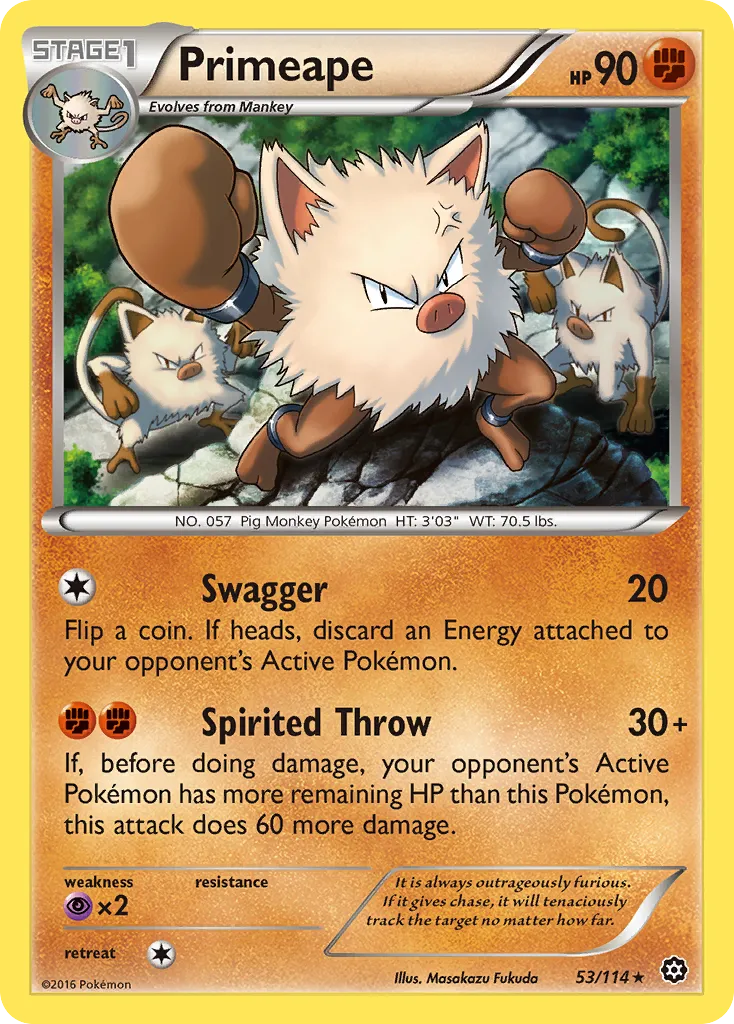 Primeape — XY - Steam Siege — Pokémon