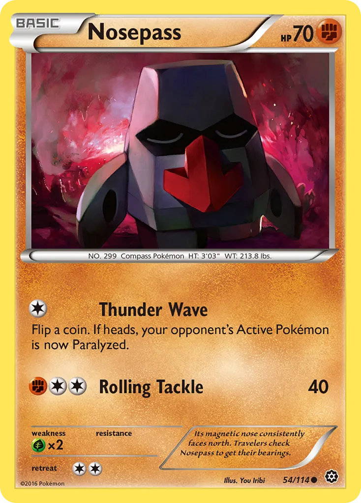 Nosepass from XY - Steam Siege - Pokemon