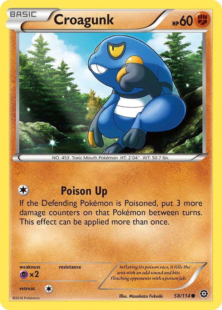 Croagunk — XY - Steam Siege — Pokémon