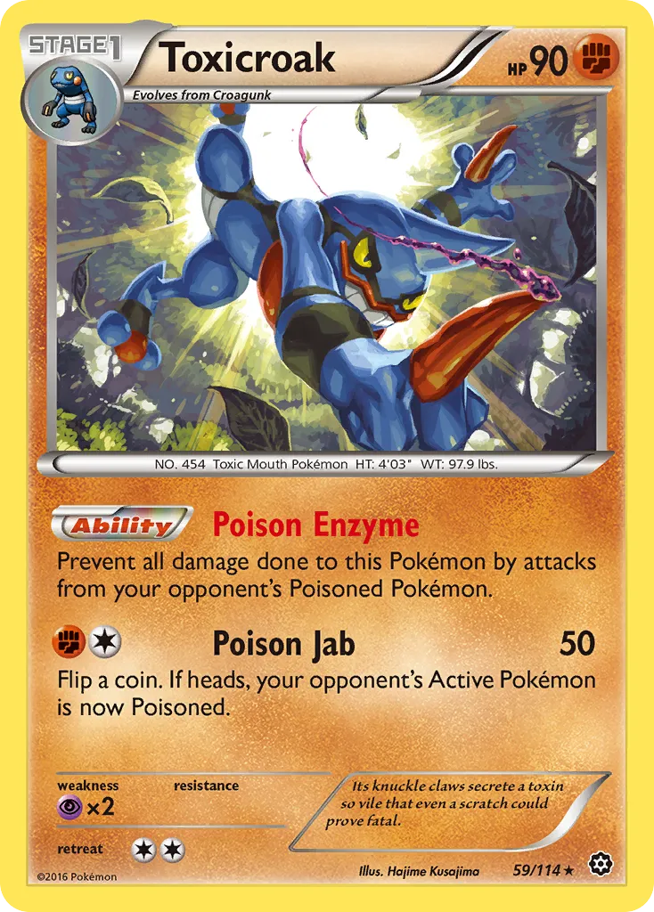 Toxicroak — XY - Steam Siege — Pokémon