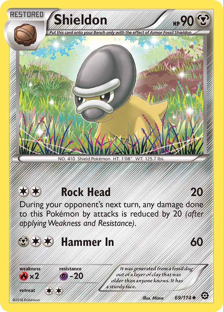 Shieldon — XY - Steam Siege — Pokémon