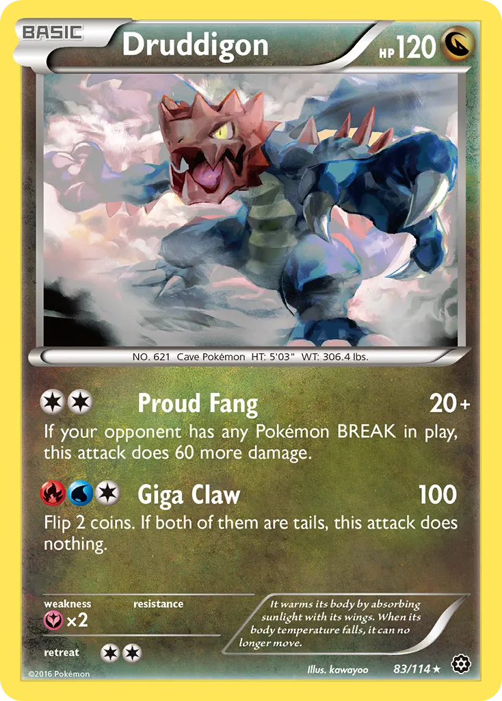 Druddigon — XY - Steam Siege — Pokemon