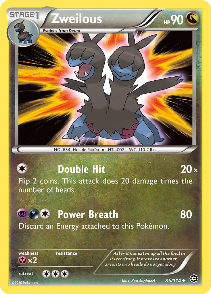 Zweilous — XY - Steam Siege — Pokémon