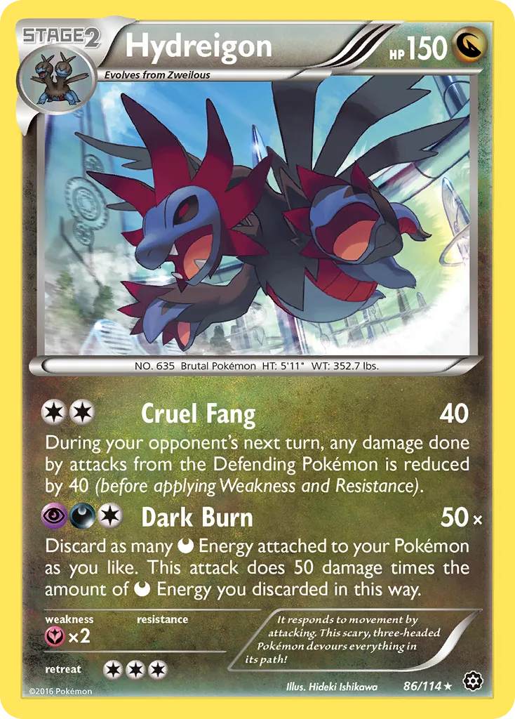 Hydreigon — XY - Steam Siege — Pokémon