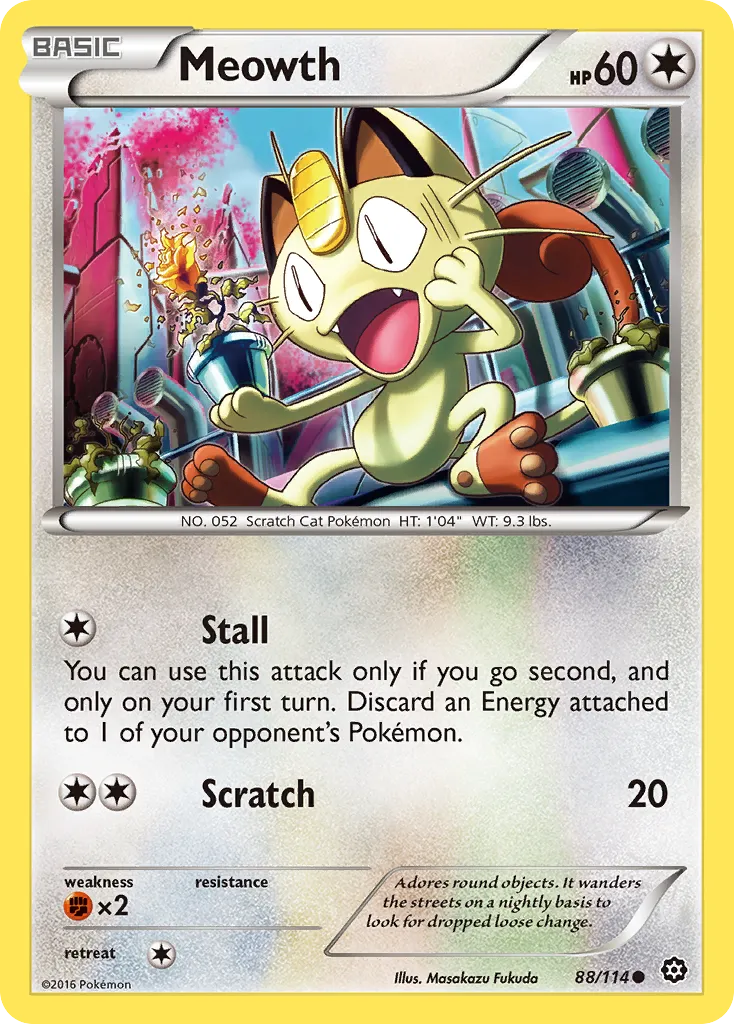 Meowth — XY - Steam Siege — Pokémon