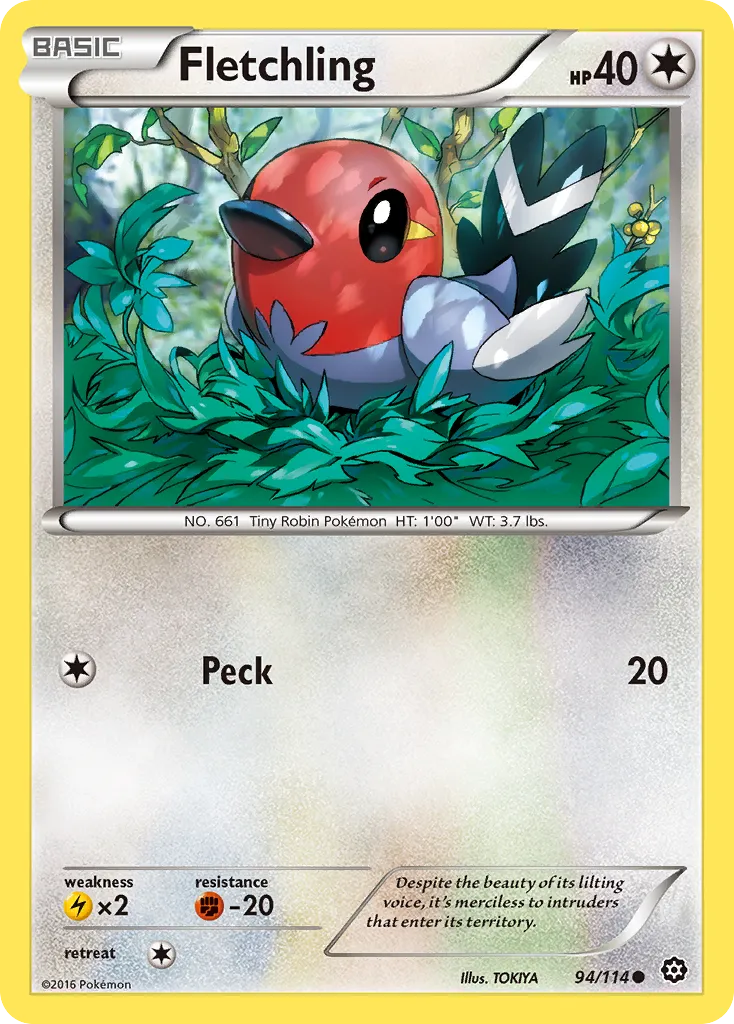 Fletchling — XY - Steam Siege — Pokémon