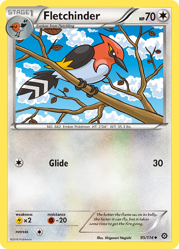 Fletchinder — XY - Steam Siege — Pokémon