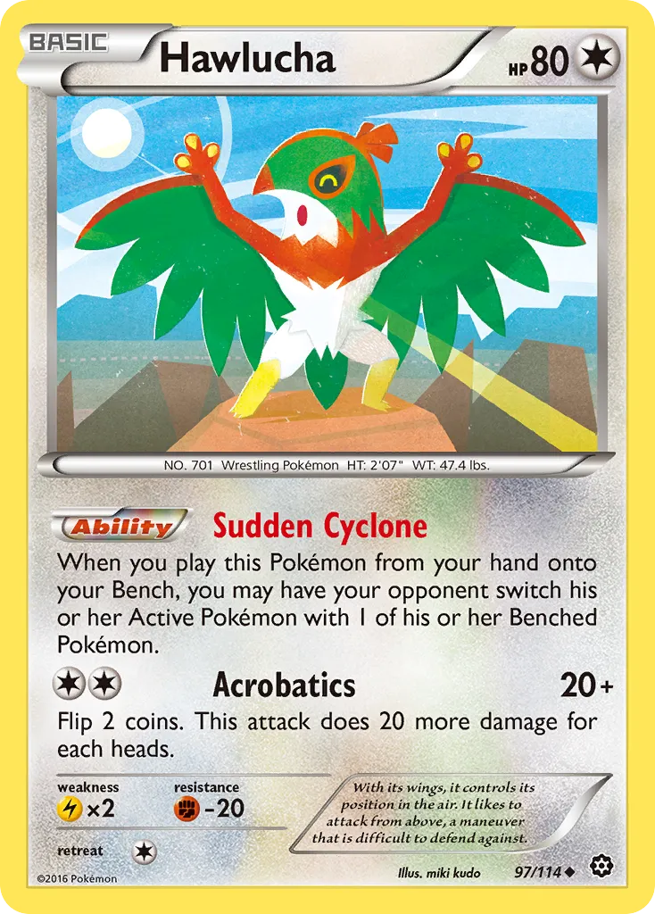 Hawlucha — XY - Steam Siege — Pokémon