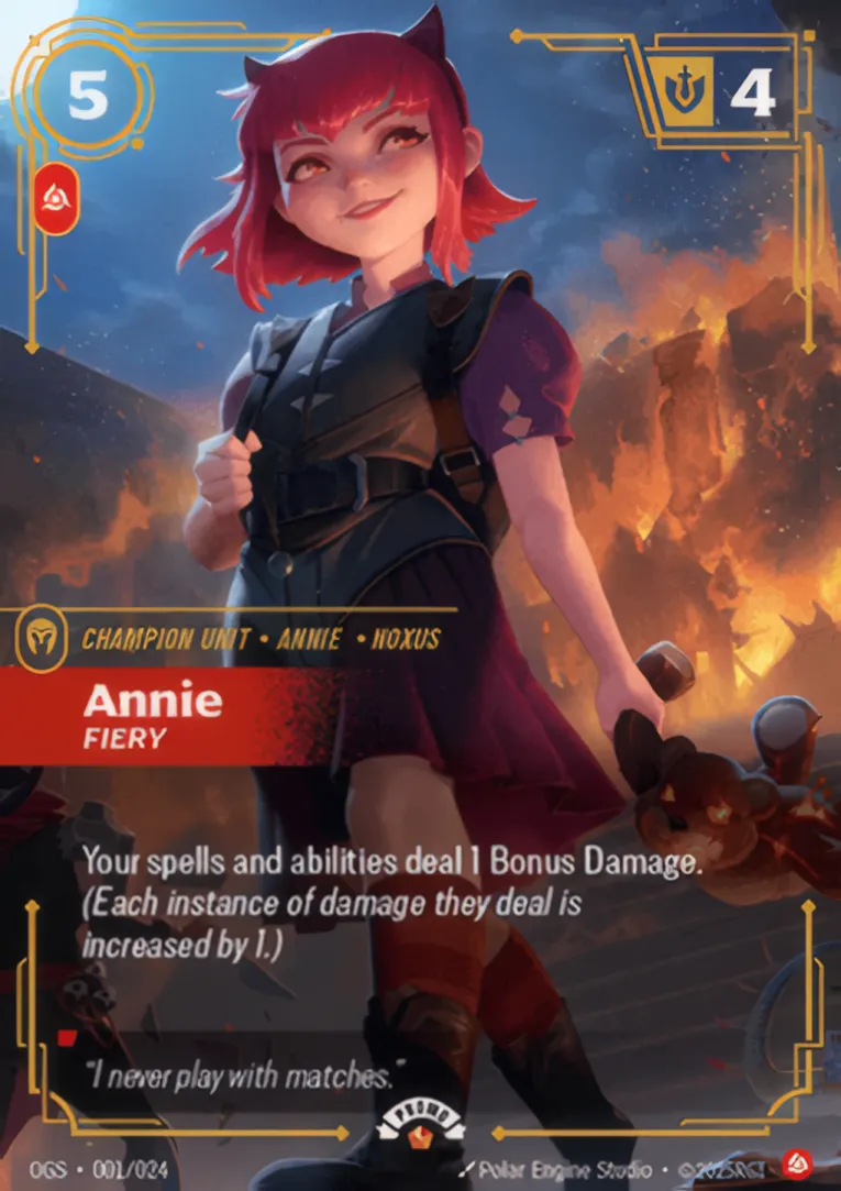 Annie - Fiery — Spiritforged - Promo Cards — Riftbound
