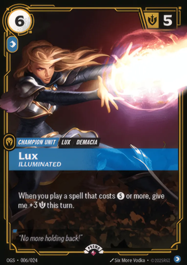Lux - Illuminated from Spiritforged - Promo Cards - Riftbound: League of Legends TCG