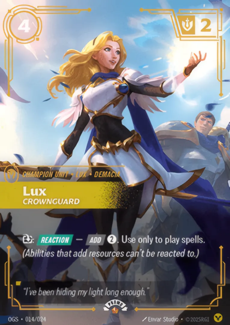 Lux - Crownguard — Spiritforged - Promo Cards — Riftbound