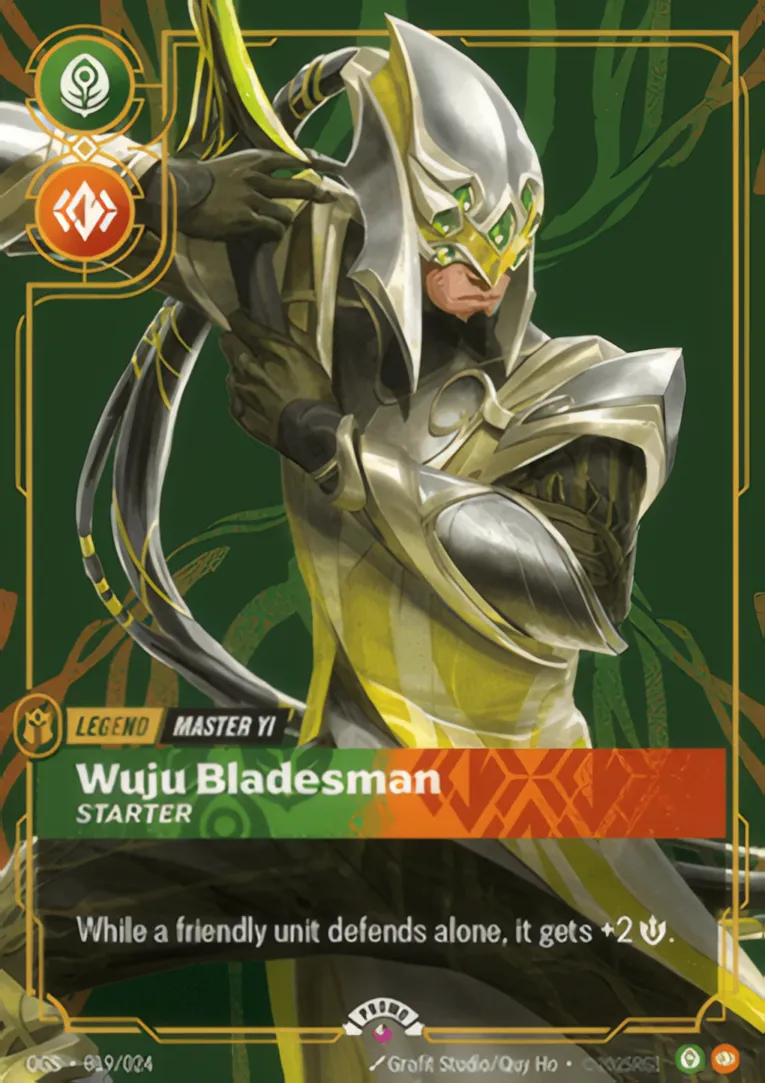Master Yi - Wuju Bladesman — Spiritforged - Promo Cards — Riftbound