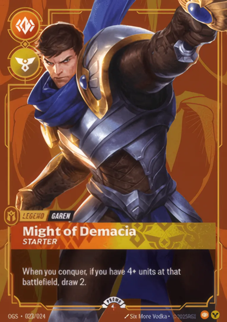Garen - Might of Demacia — Spiritforged - Promo Cards — Riftbound